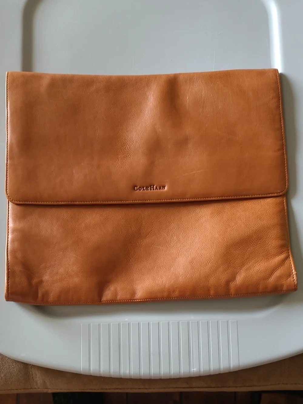 Cole Haan Cognac/Tan Leather Document Holder Bag